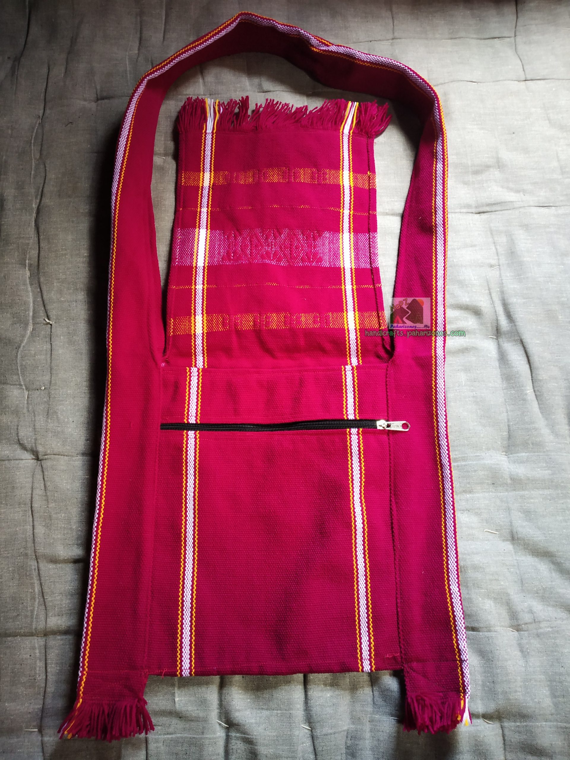 Maroon - Handcrafted Fabric Jhola Bag 46 main image 0