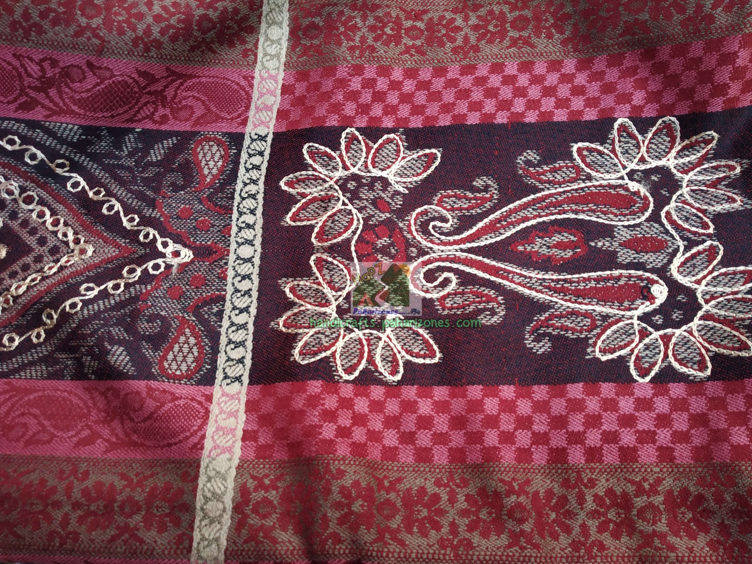 Tripura Shawl - Crimson - Paharizones