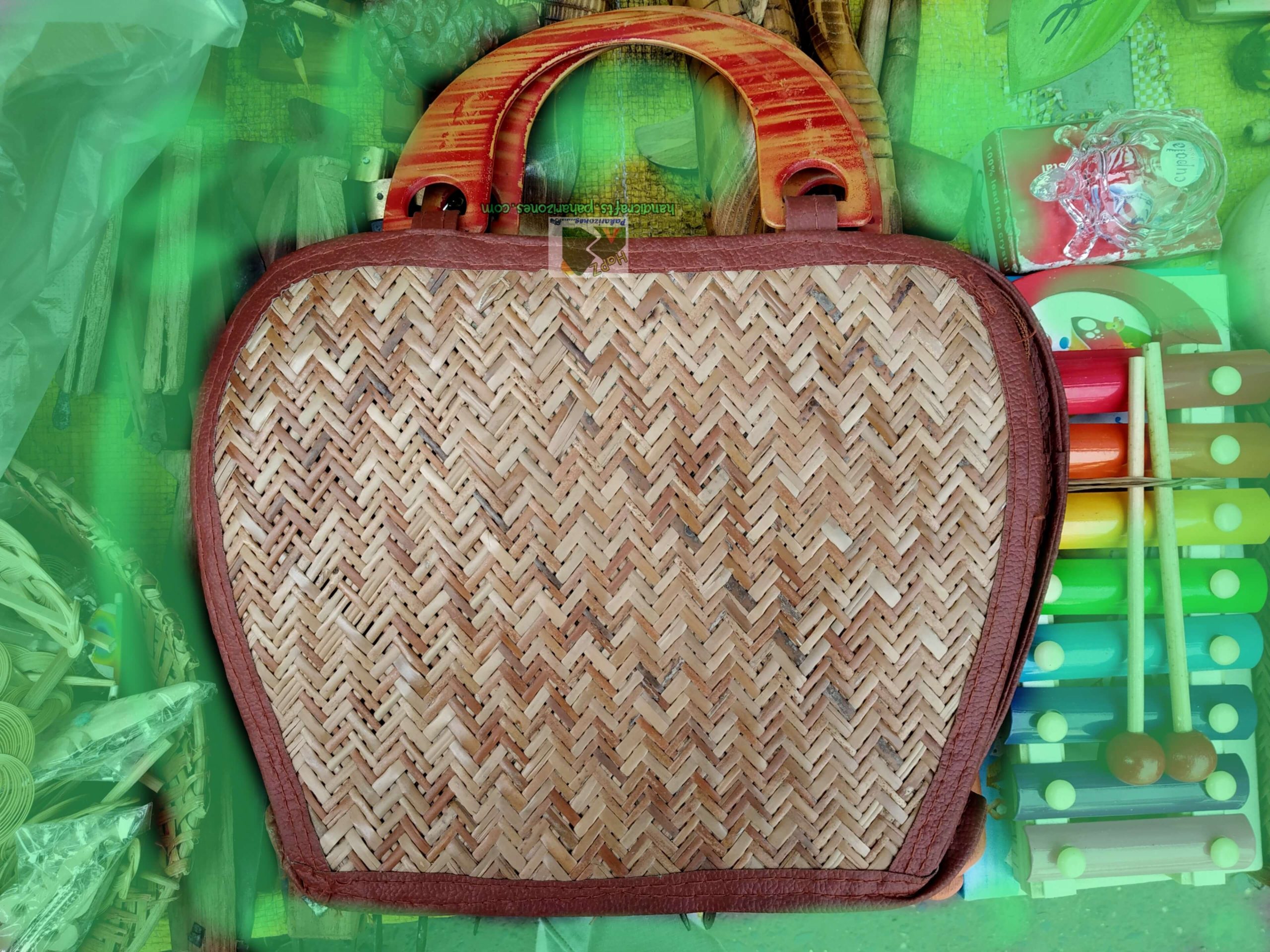 ZOUK Printed Jute Handcrafted Vegan Leather Women's Shoulder Luna Handbags  | Ladies Purse Handbag - Price History