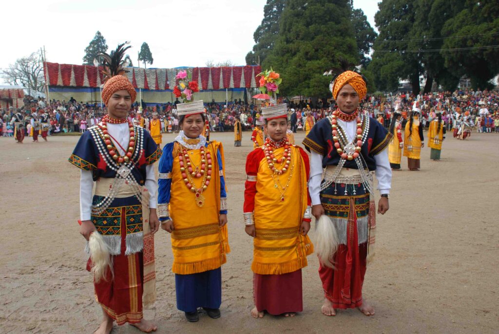 Nonghrem dance festival wear of Khasi tribe of Meghalaya