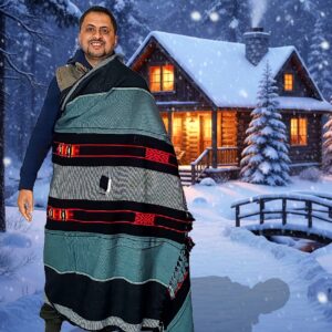 Naga Shawl - Grey&Black Beetle - Extra Large