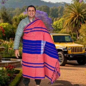 Naga Shawl - BSeries - CoralRed (medium size)